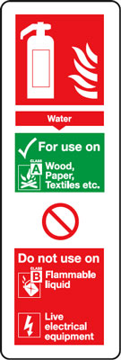 WATER FIRE EXTINGUISHER SIGN